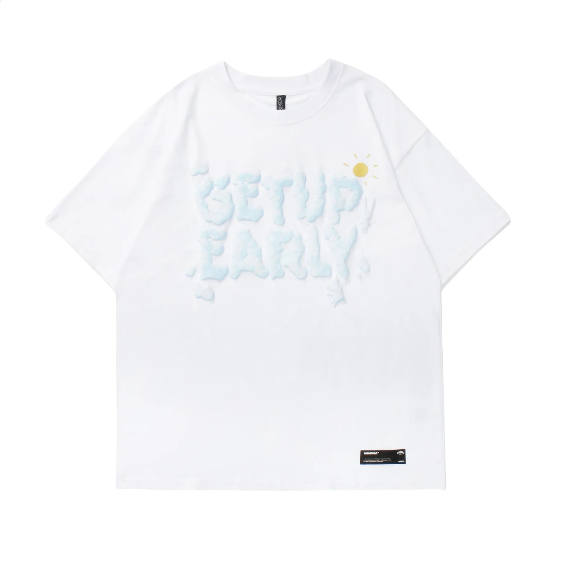 Foam Printing Short-Sleeved T-Shirt Getup Early - Bellarte Enchanté Foam Printing Short-Sleeved T-Shirt Getup Early